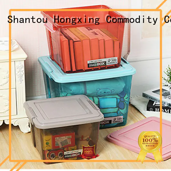 HongXing 120l plastic storage boxes with wheels good design for snack