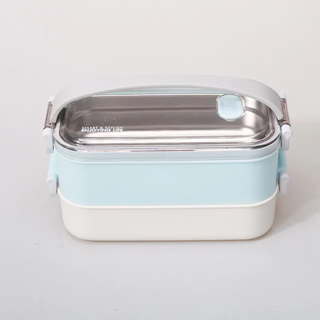 304# STAINLESS STEEL 2-LAYER LUNCH BOX 1600ML JAPANESE STYLE