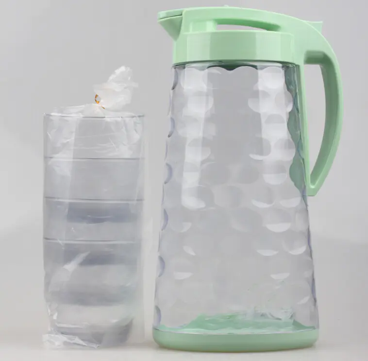 PLASTIC JUG 2300ML WITH 4CUPS 300ML WATER POT KETTLE