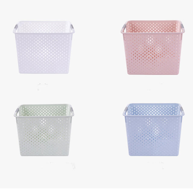 Simple Style Plastic Hollow Storage Basket
