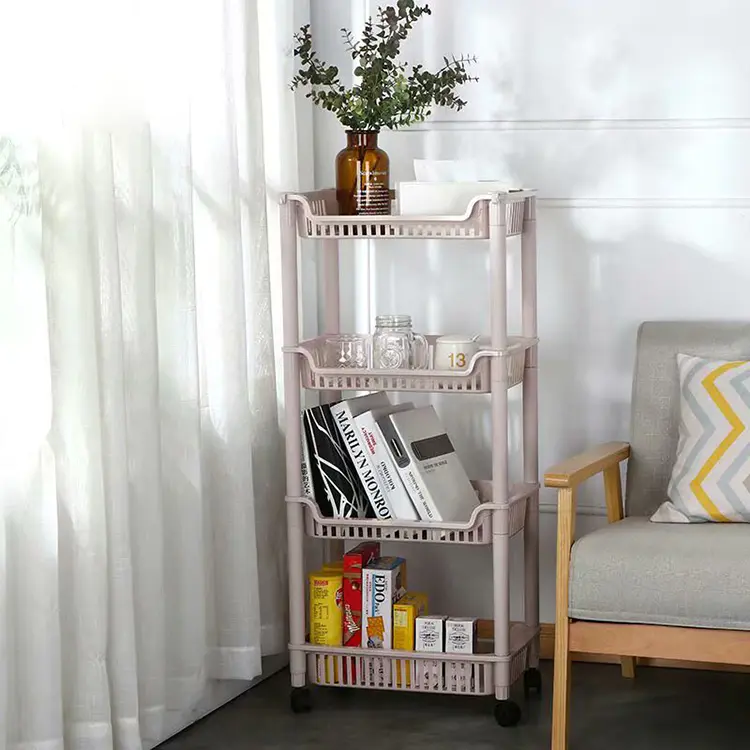 Three and Four Layers Multi-functional Storage Rack with Wheels
