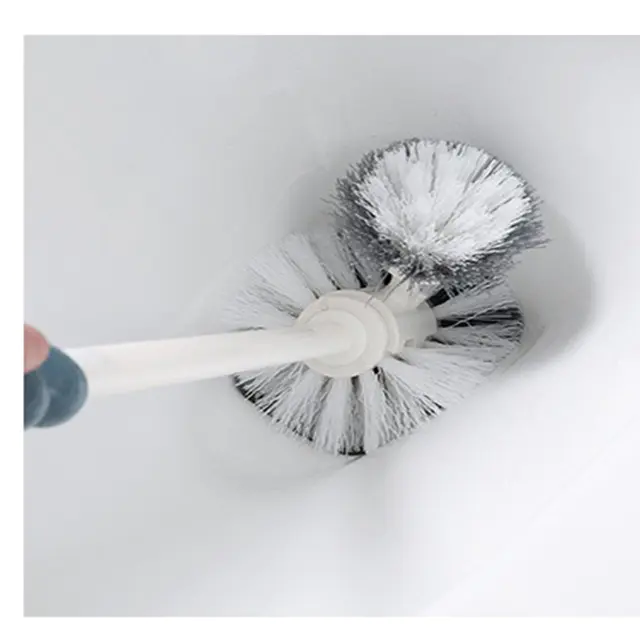 Wall-mounted Toilet Brush Set with Two Brush Heads