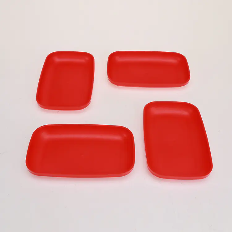 Four-piece Color Plate for Snacks, Fruits or Dishes