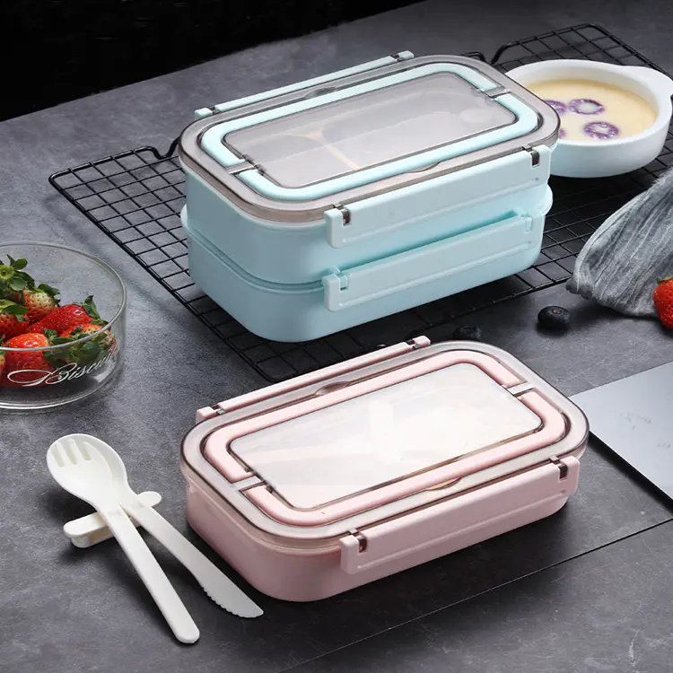 Elegant 304#Stainless Steel Single and Double Layers Lunch Box