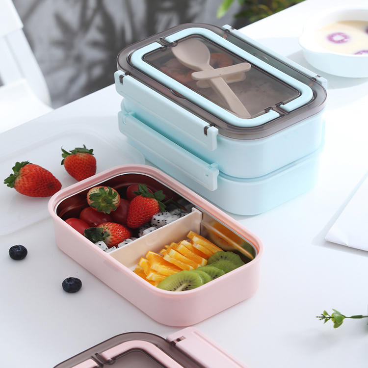 Elegant 304#Stainless Steel Single and Double Layers Lunch Box