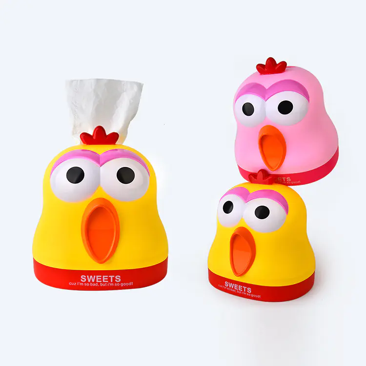 Plastic Cute Carnival Chicken Tissue Box