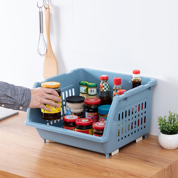 1-5 Layers of Stackable Storage Basket with Wheels