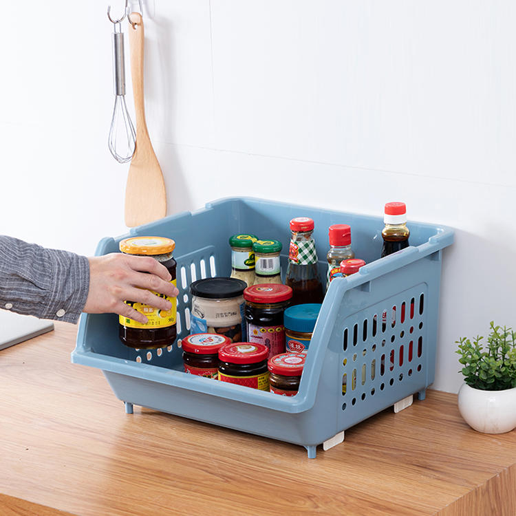1-5 Layers of Stackable Storage Basket with Wheels