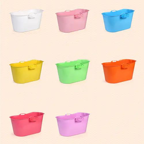 Eight Colors Bath Tub with Hole Used for Kid or Adult