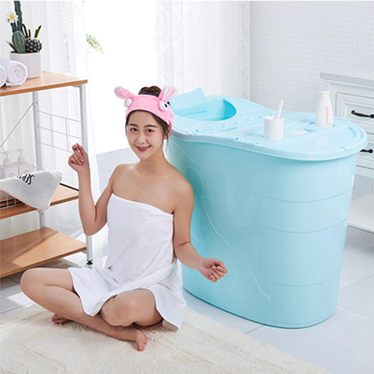 Extended Bath Tub with Hole with Lid Four Colors