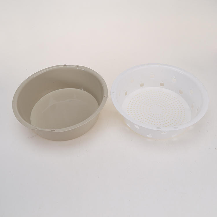 Two Sizes Plastic Drain Sieve with Tray Kitchen Strainers