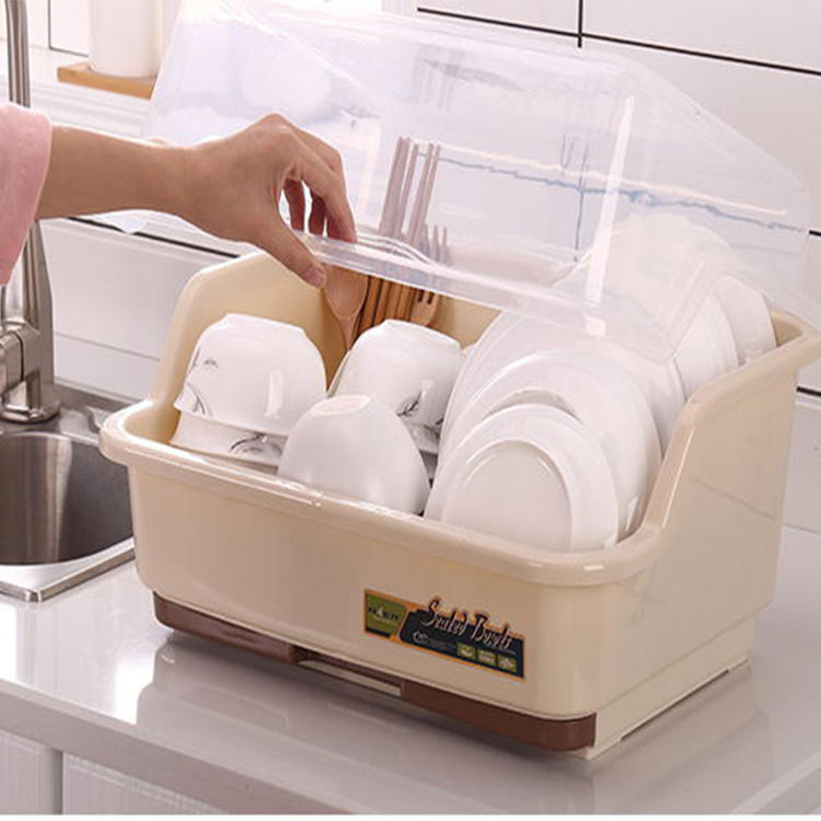 Plastic Cupboard Durable Dish Holder with Four Sizes