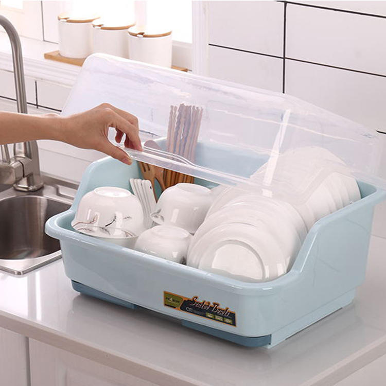 Plastic Cupboard Durable Dish Holder with Four Sizes