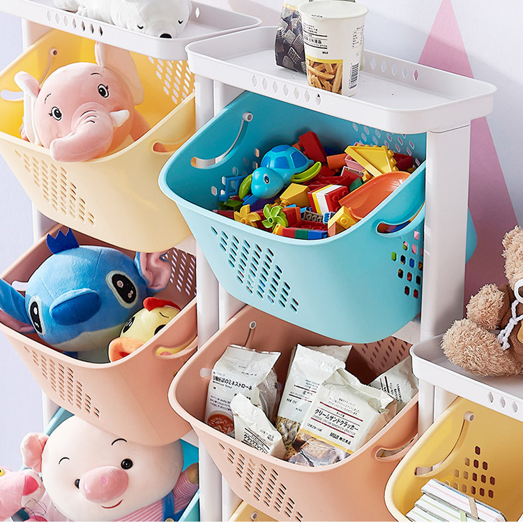 Household Multilayer Wholesale Toy Storage Rack for Kid
