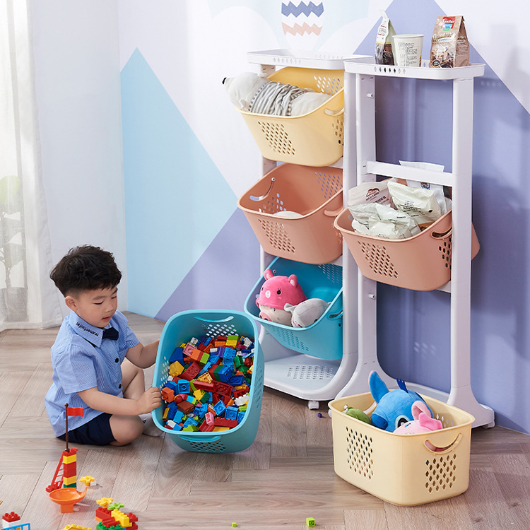 Household Multilayer Wholesale Toy Storage Rack for Kid