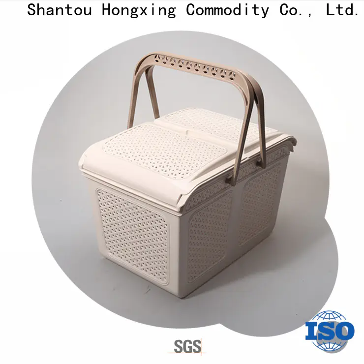 HongXing different shapes plastic laundry basket with lid with affordable price for storage toys
