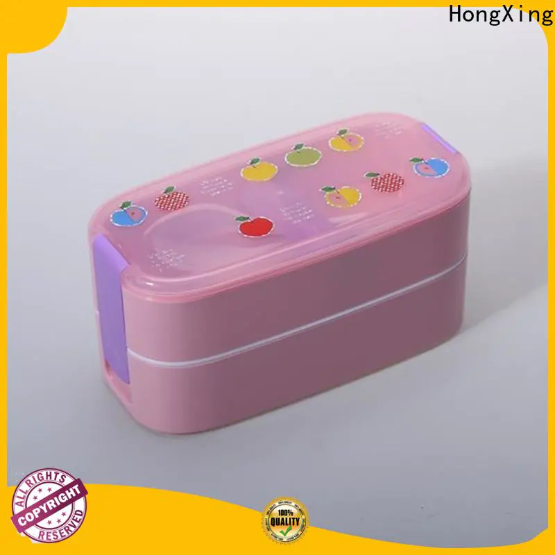 HongXing straw bento style lunch box for stocking fruit