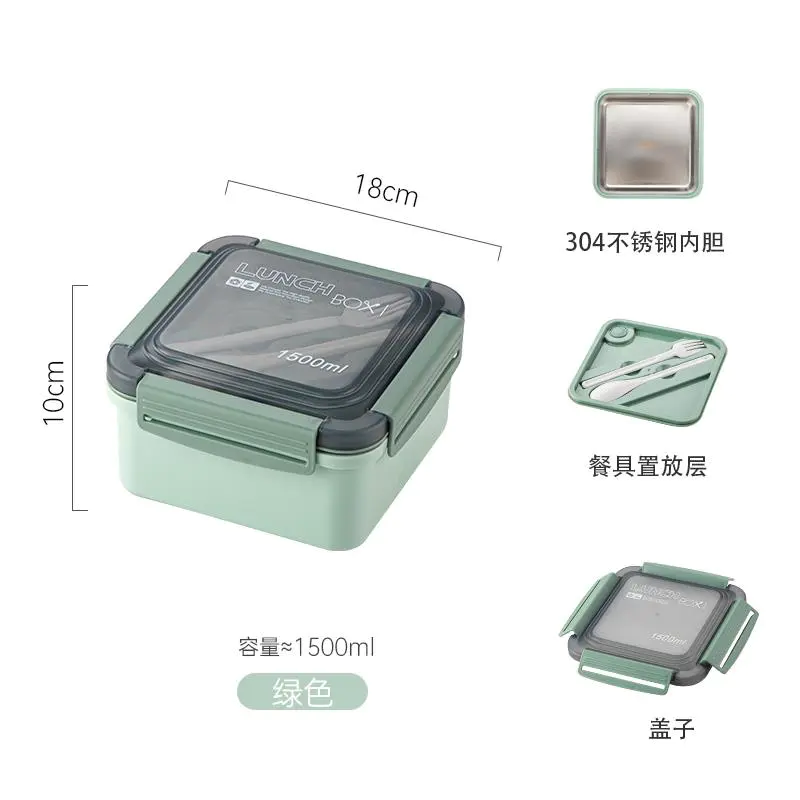 Fashionable Square Lunch Box, Stainless Steel Lunch Box