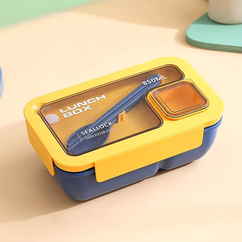 Best Quality Light Lunch Box (Rectangular With Spoon And Chopsticks)