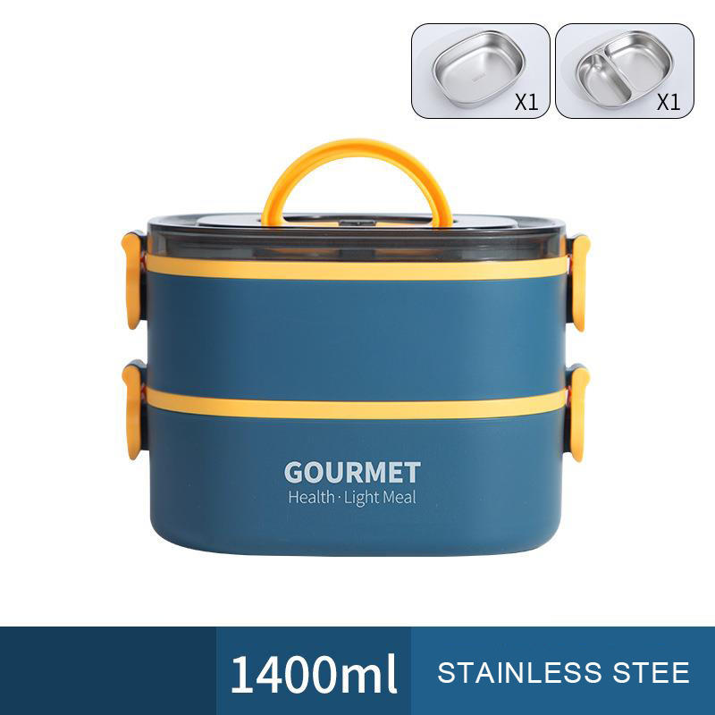 Top Quality Tasty Oval Double Layer Stainless Steel Lunch Box Factory