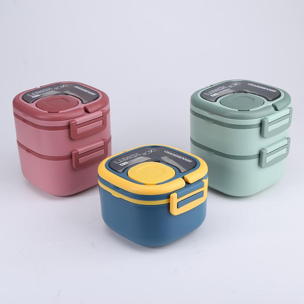 Top Quality Square Stainless Steel Sealed Lunch Box (With Spoon And Dip Box 1300ML) Factory