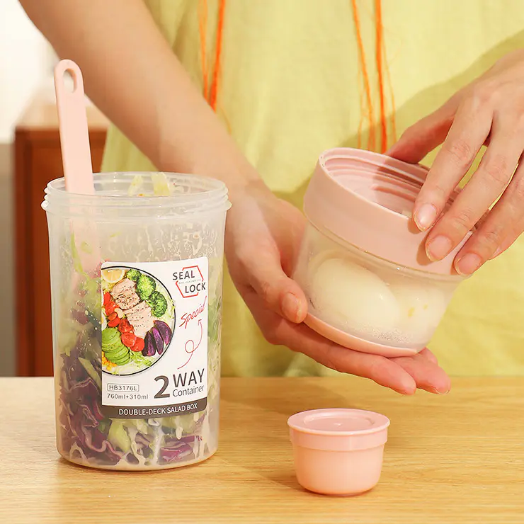 Shape-Up Essential: Internet Celebrity Double-Layer Vegetable Cup
