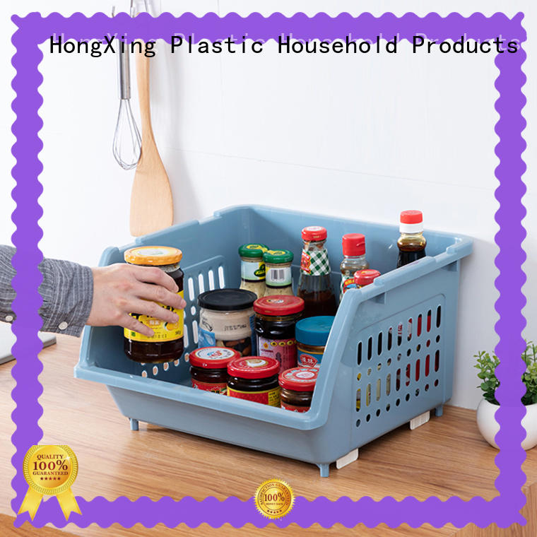 HongXing compartments plastic laundry basket for storage small containers for storage clothes