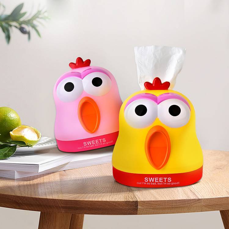 Plastic Cute Carnival Chicken Tissue Box