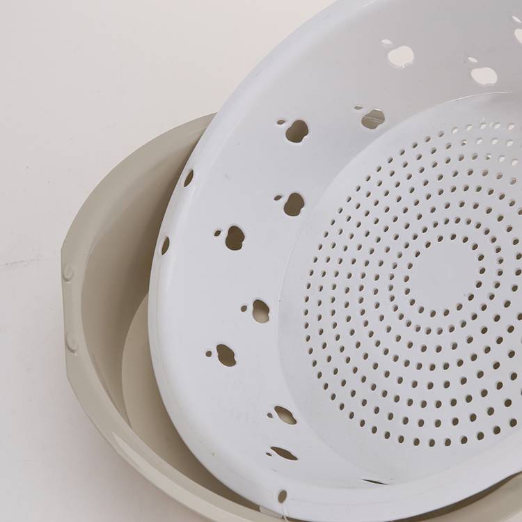 Two Sizes Plastic Drain Sieve with Tray Kitchen Strainers