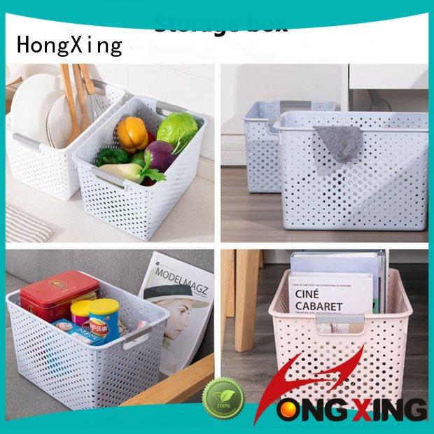 HongXing different colors plastic basket for storage small containers for storage clothes