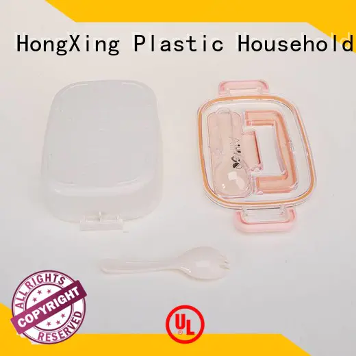 HongXing 2layer plastic lunch containers stable performance for sushi