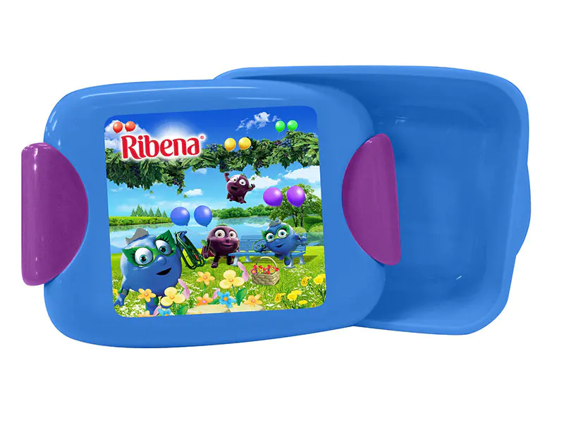 commercial plastic food containers of Ribena