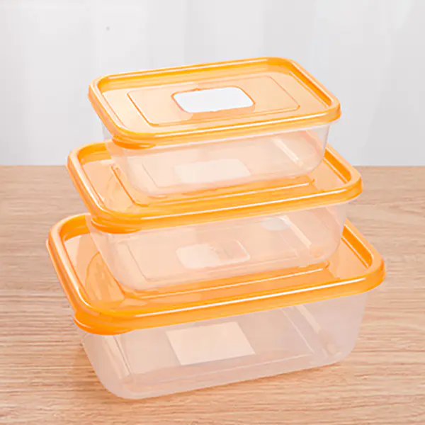 3Pcs/Set plastic Food Container meals Grade Plastic Fresh-Keeping Box