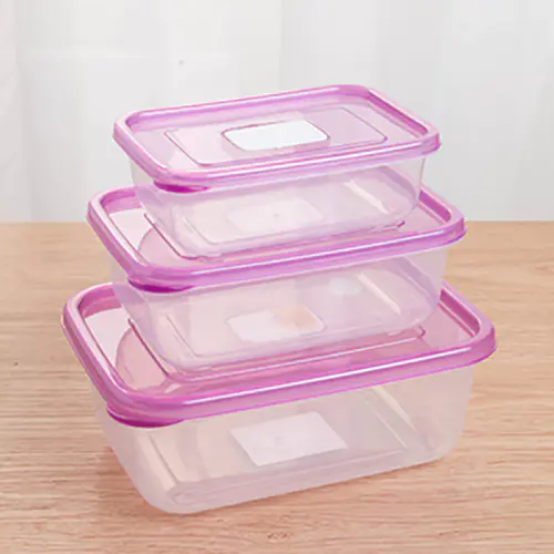 3Pcs/Set plastic Food Container meals Grade Plastic Fresh-Keeping Box