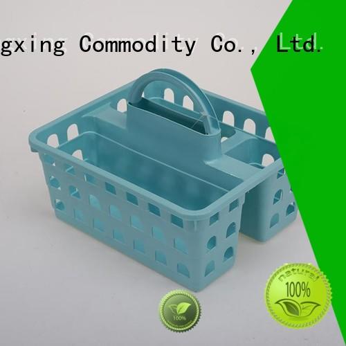 PP material basket with 3 compartments with comfy grip handle plastic storage baskets