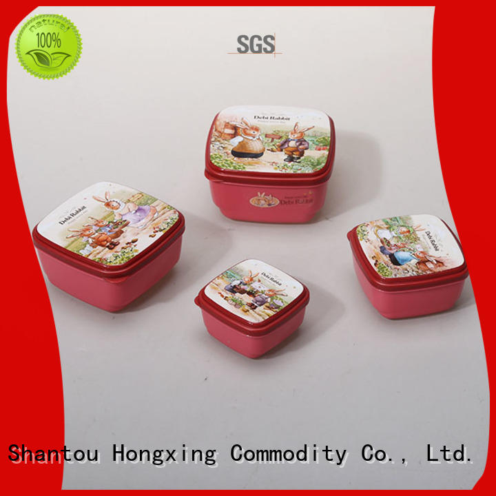 HX0024414 Square Shape 4 in 1 Food Storage Containers in 4 Sizes 150ml, 250ml, 400ml, 550ml
