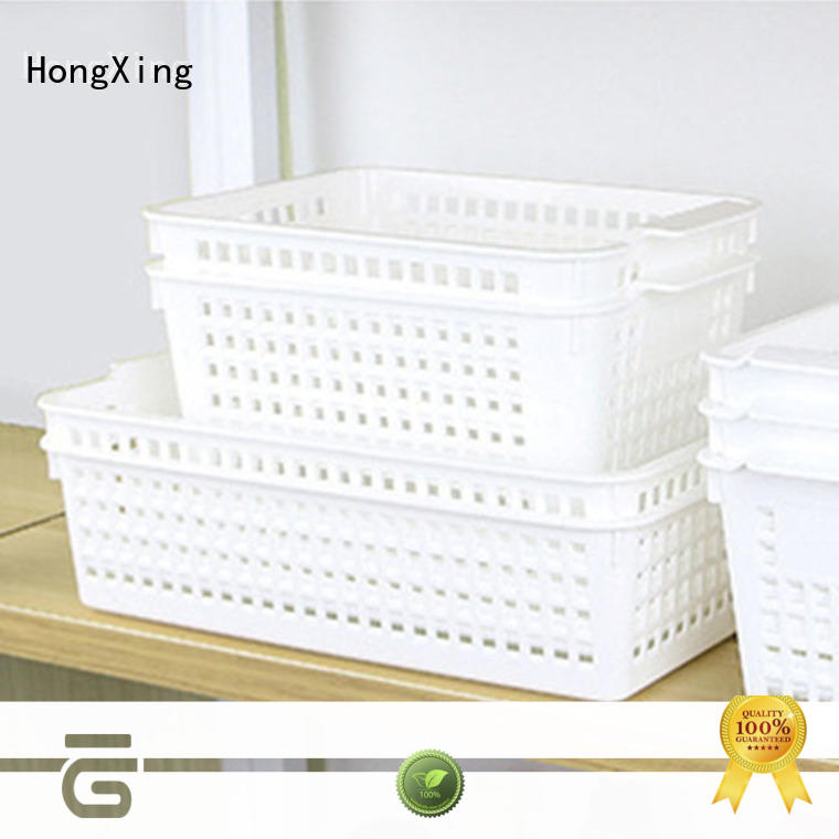 HongXing different printing plastic basket with excellent performance for storage clothes
