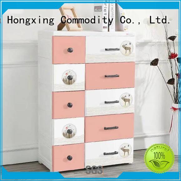 HongXing fashionable plastic drawers for clothes certifications for storage toys