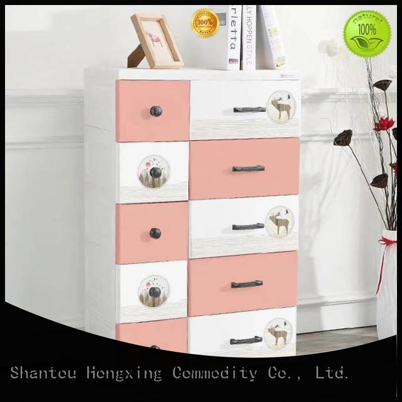 HongXing artistic plastic cupboard for clothes long-term-use for room