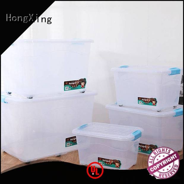 wheels plastic storage boxes with lids stable performance for salad HongXing