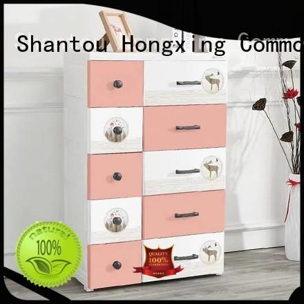 HongXing drawer plastic cupboard for baby China supplier for storage toys