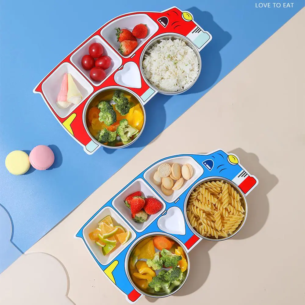 Children's Favourite Bento Box: Cute Car-shaped Plate