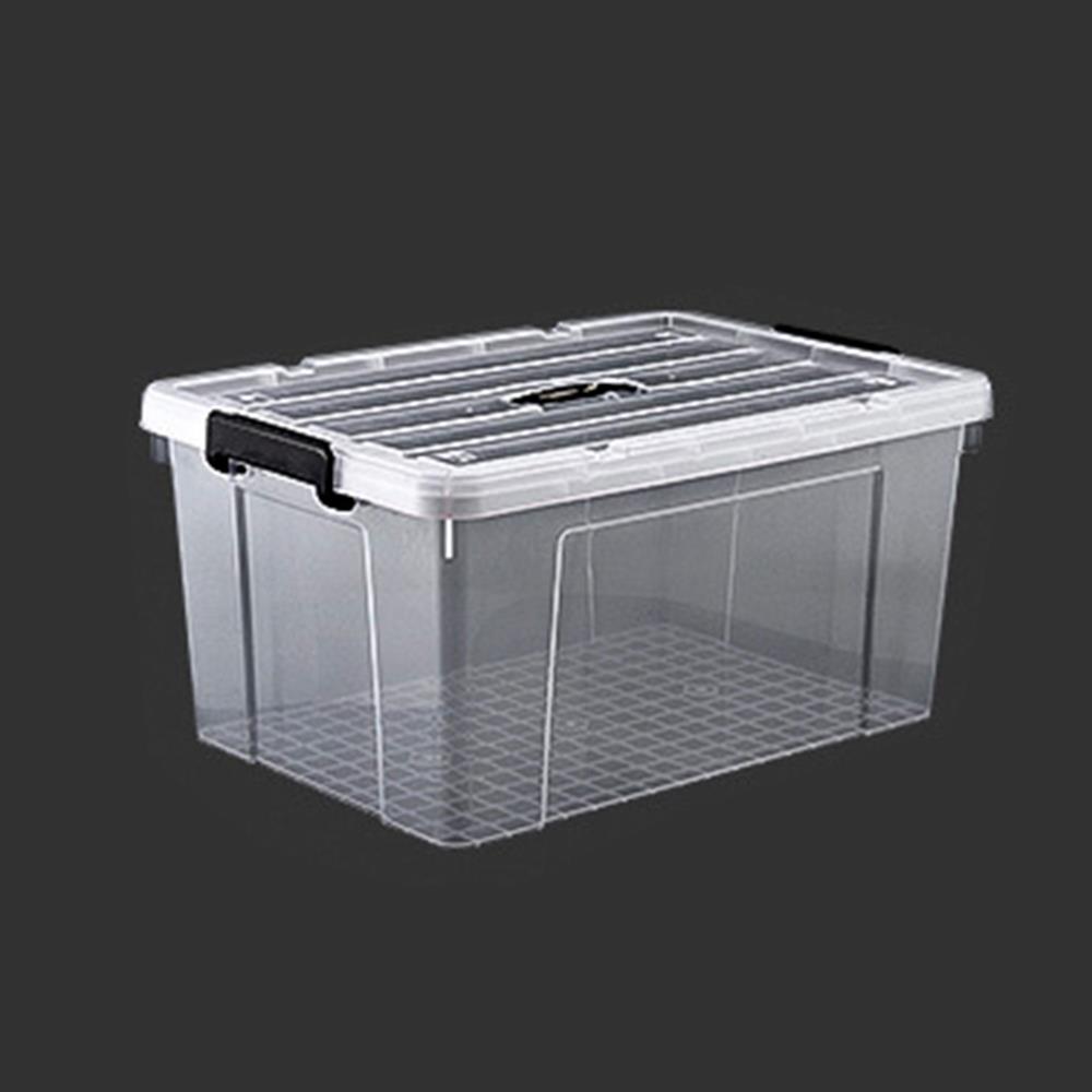 Large Latch Transparent Clothing Storage Box with Handle