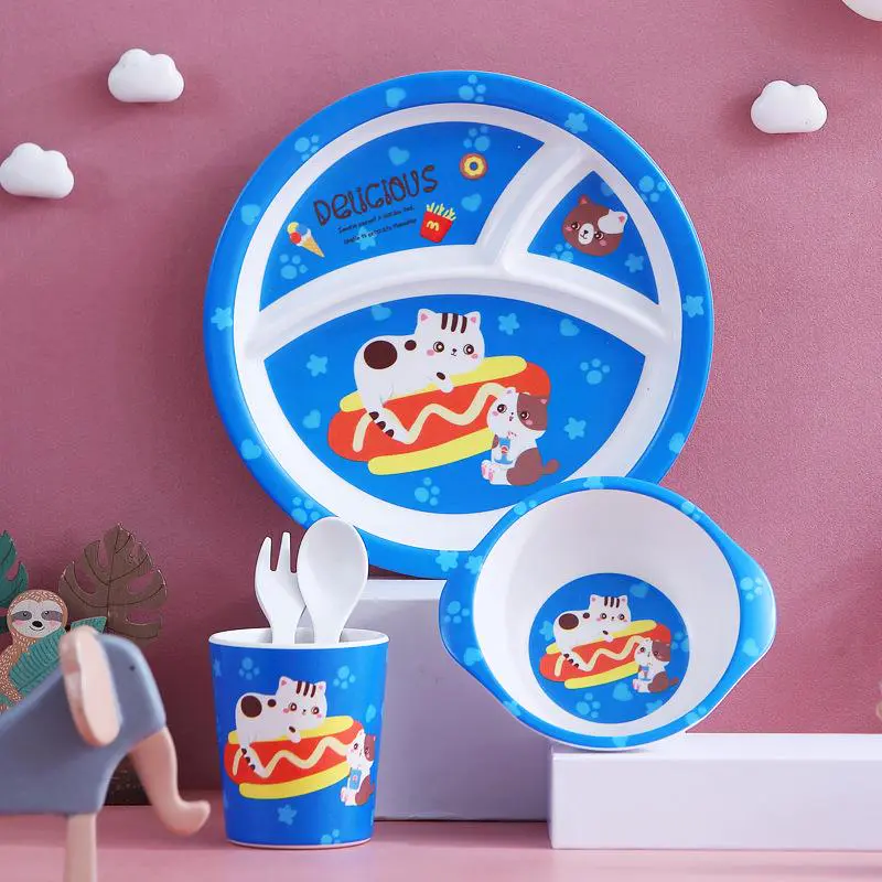 Healthy and Happy: Explore Our Cartoon Animal Kids' Tableware Set