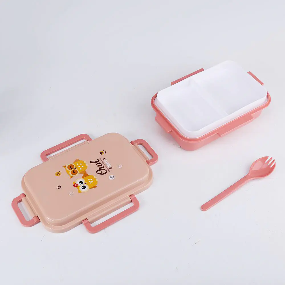 Whimsical Dining: Cartoon Owl Lunch Box for Children