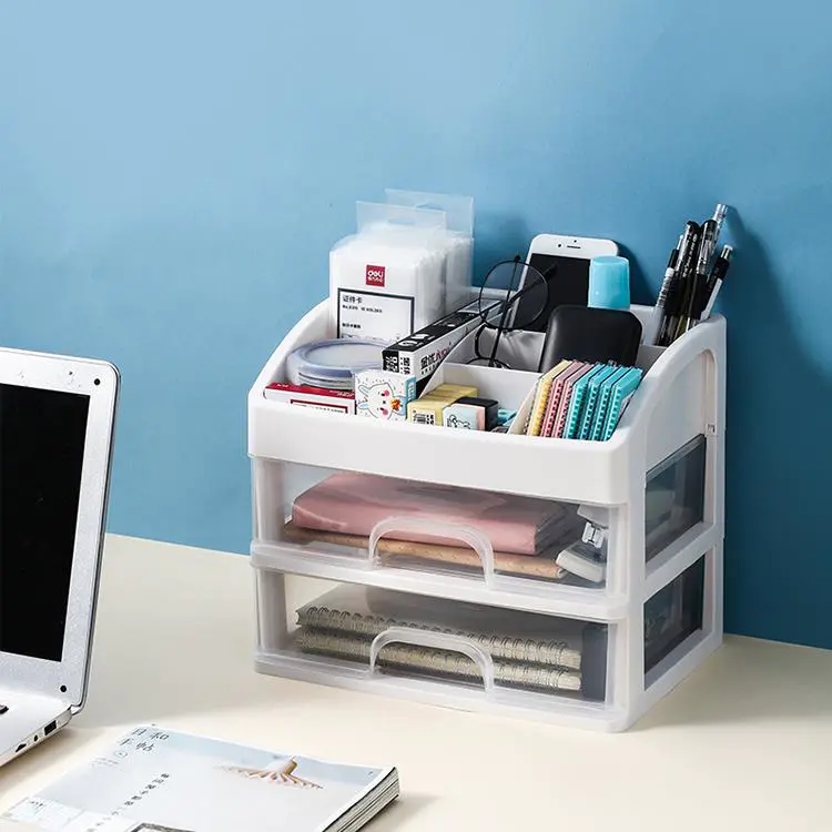 INS Style Large Capacity Desktop Layer Drawer, Transparent Cosmetics Storage Box