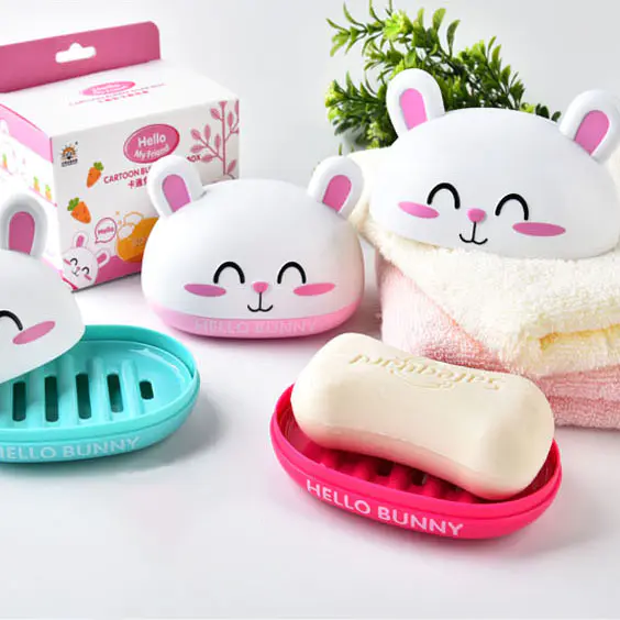 Cartoon Cute Rabbit Shaped Soap Box