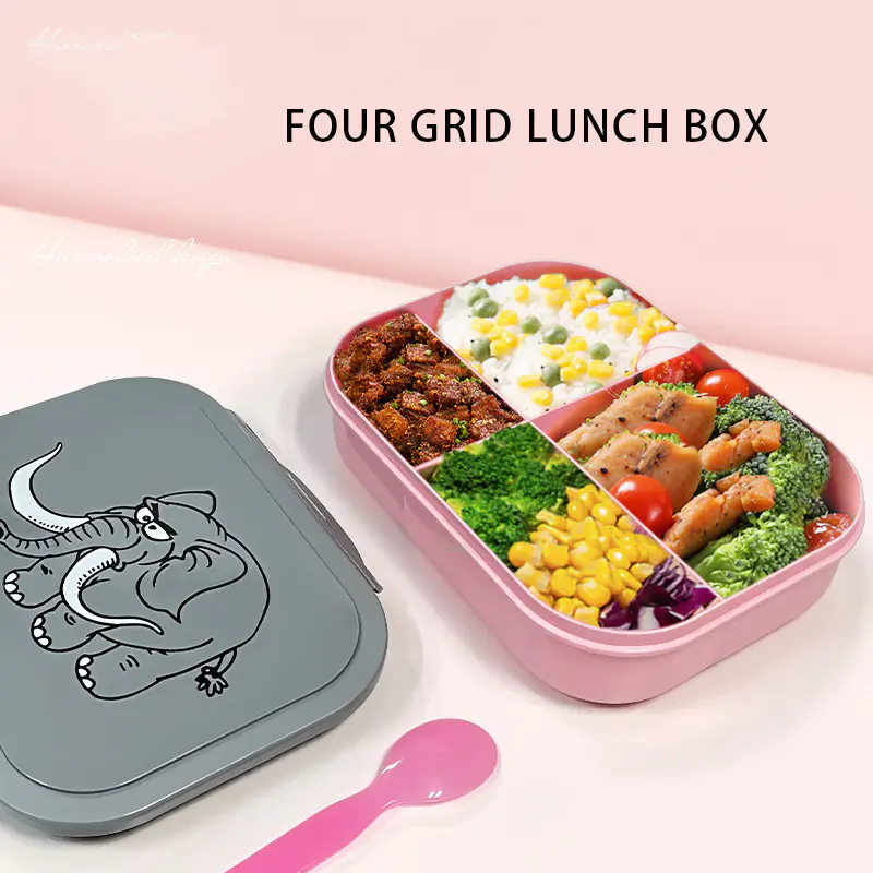 Fashionable and Elegant! Mammoth Pattern Lunch Box for Students and Adults