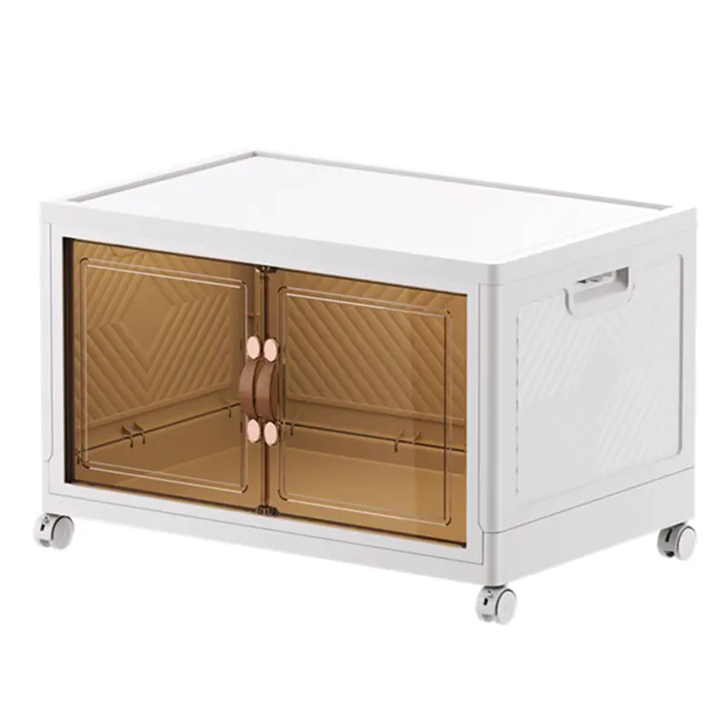 Foldable Double Door Storage Box, Multi-Layer Innovative Storage Cabinet