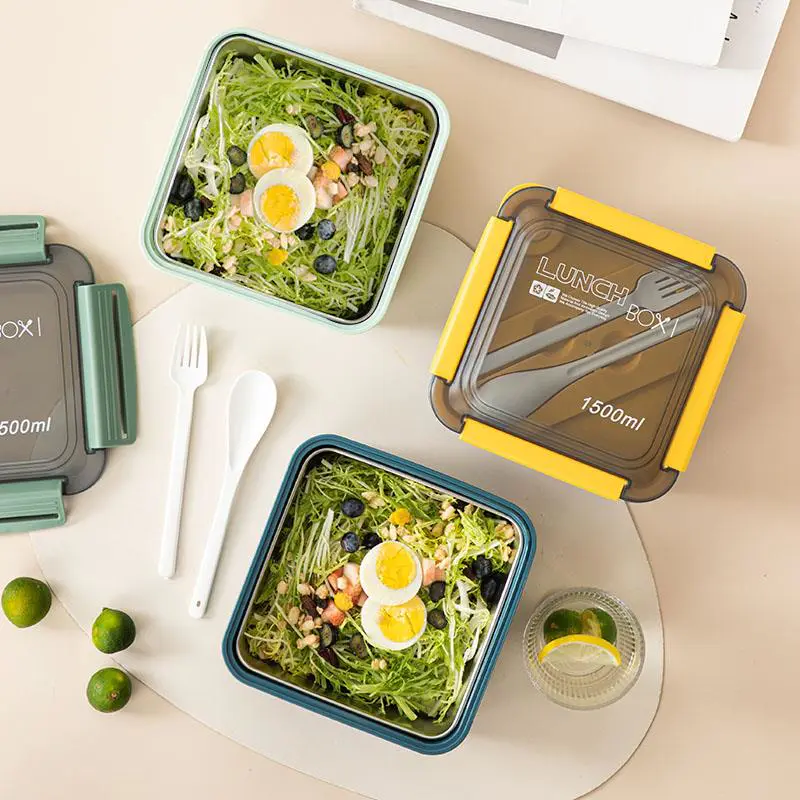 Fashionable Square Lunch Box, Stainless Steel Lunch Box